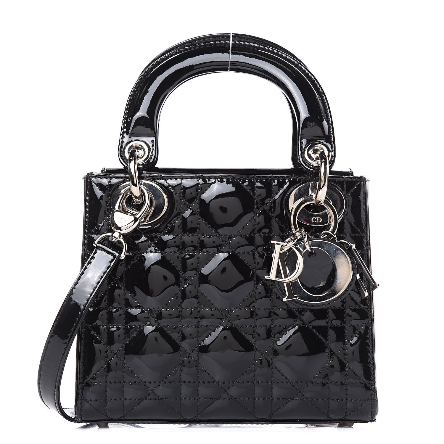 Christian Dior Patent Cannage Mini Lady Dior Black 1 of 9