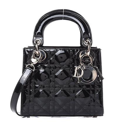 Christian Dior Patent Cannage Mini Lady Dior Black 1 of 9