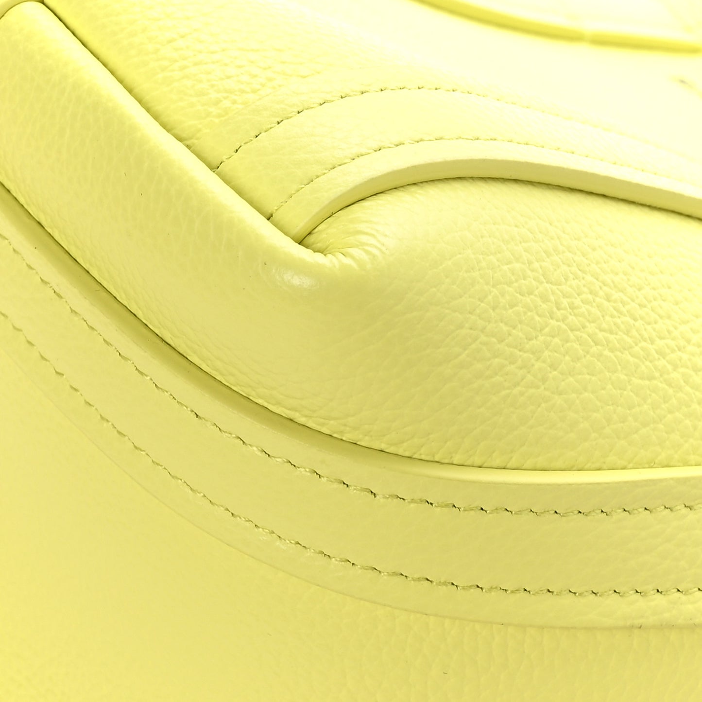 Grained Calfskin XS Everyday North South Shoulder Tote Bag Lemon