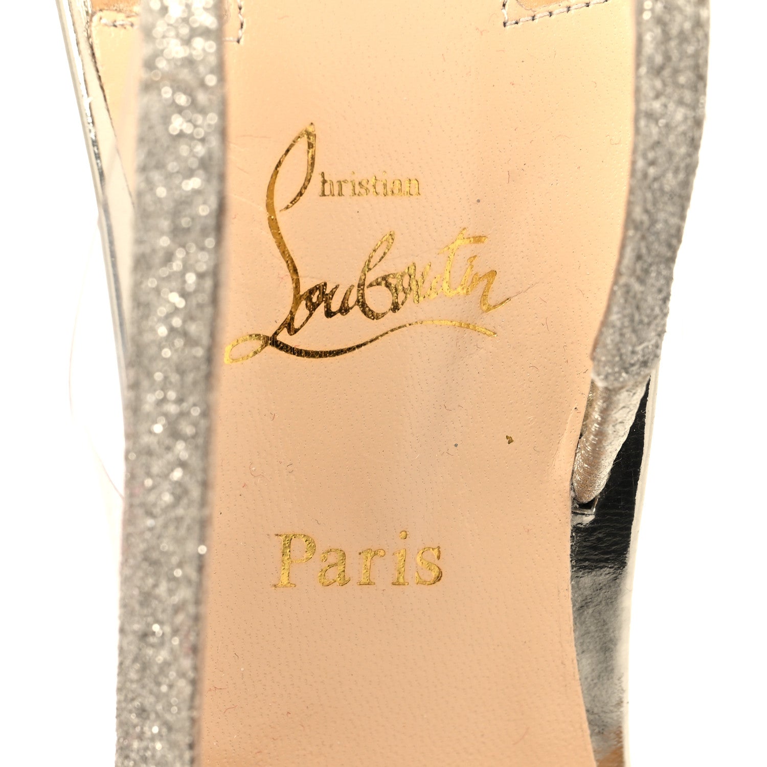 Christian Louboutin Mini Glitter PVC Specchio Optisexy 100 Pumps 39.5 7 of 7