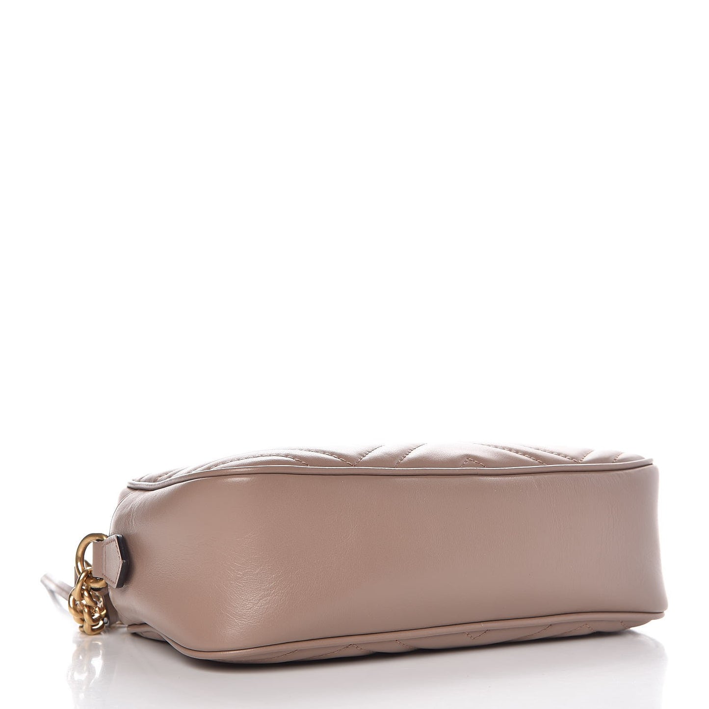 Calfskin Matelasse Small GG Marmont Chain Shoulder Bag Taupe