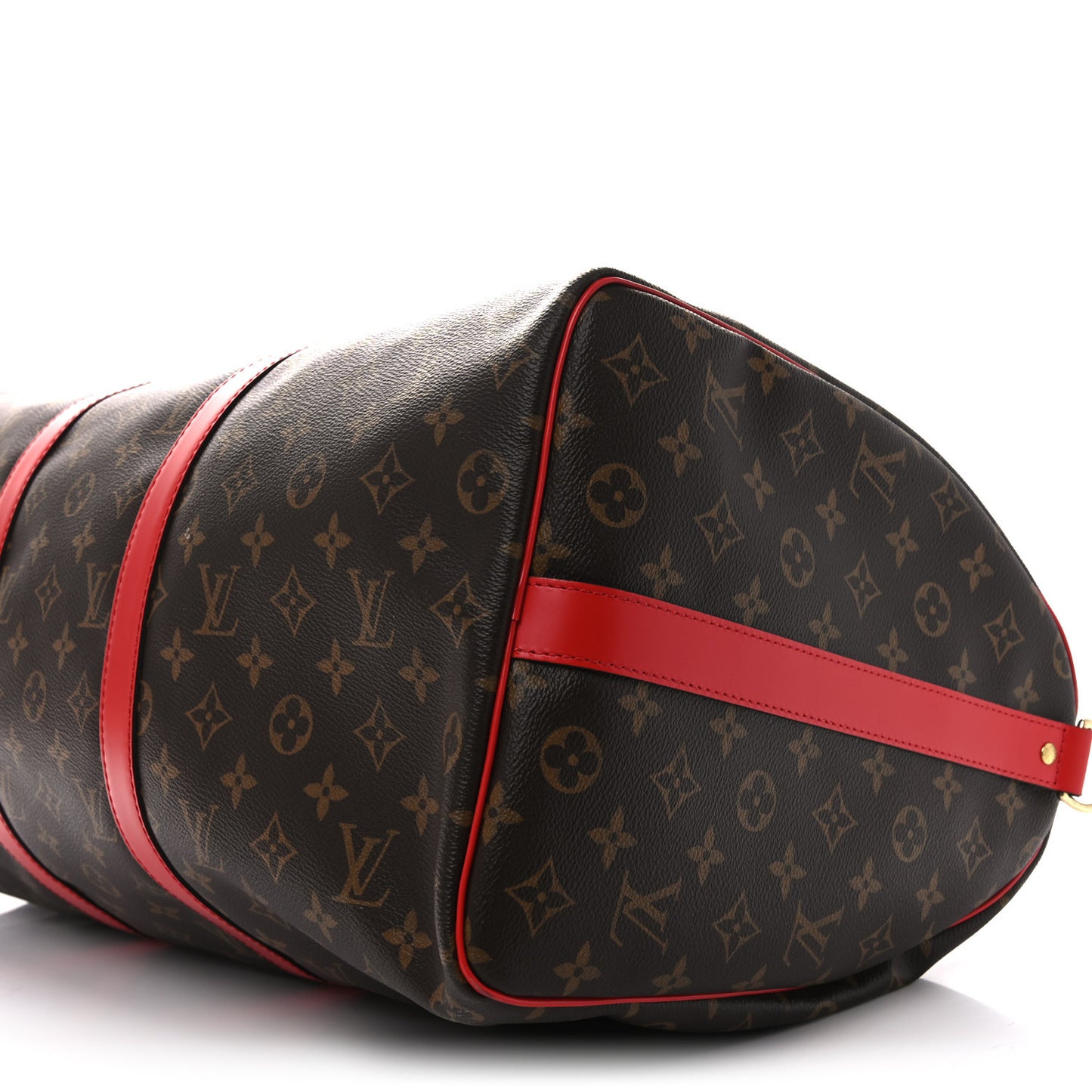 Calfskin Monogram Keepall Bandouliere 50 Coquelicot
