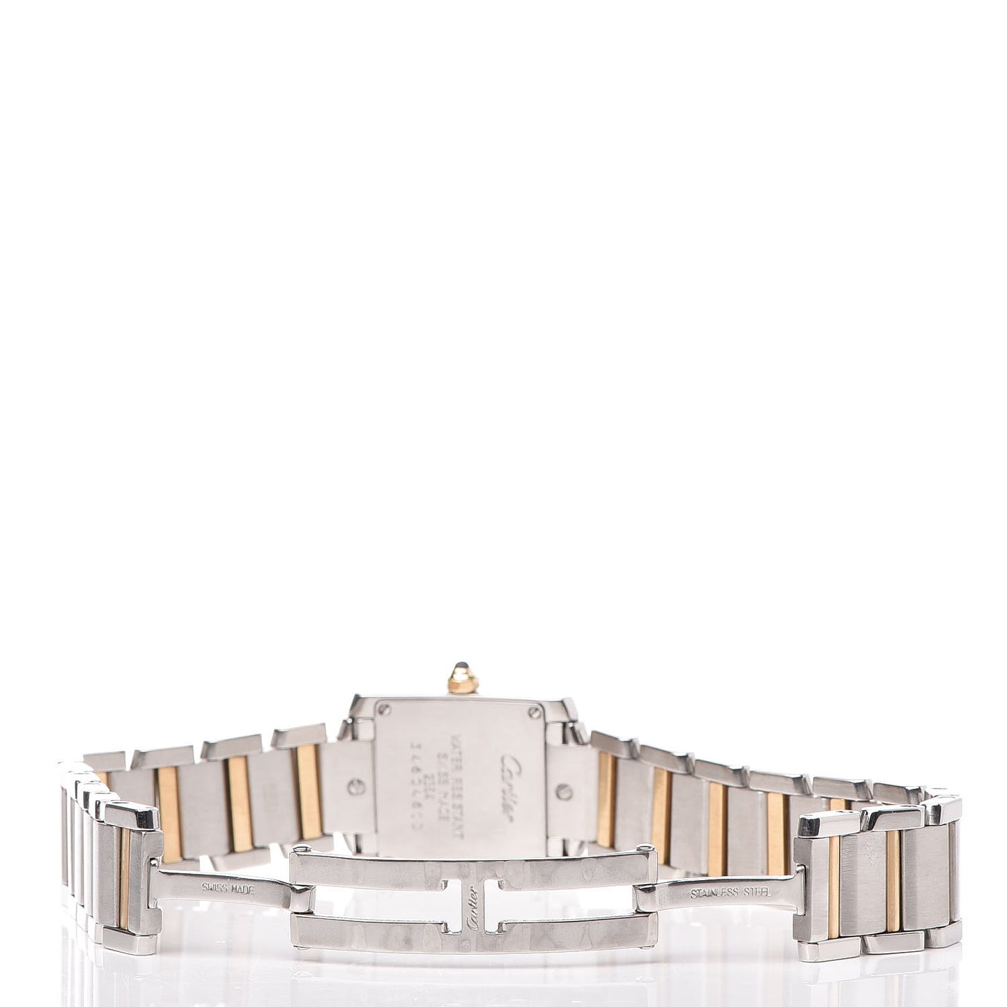 Stainless Steel 18K Yellow Gold 20mm Tank Francaise Quartz Watch