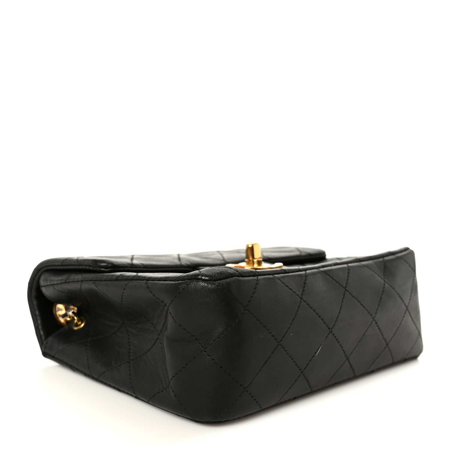 Chanel Lambskin Quilted Mini Square Flap Bag Black 4 of 12