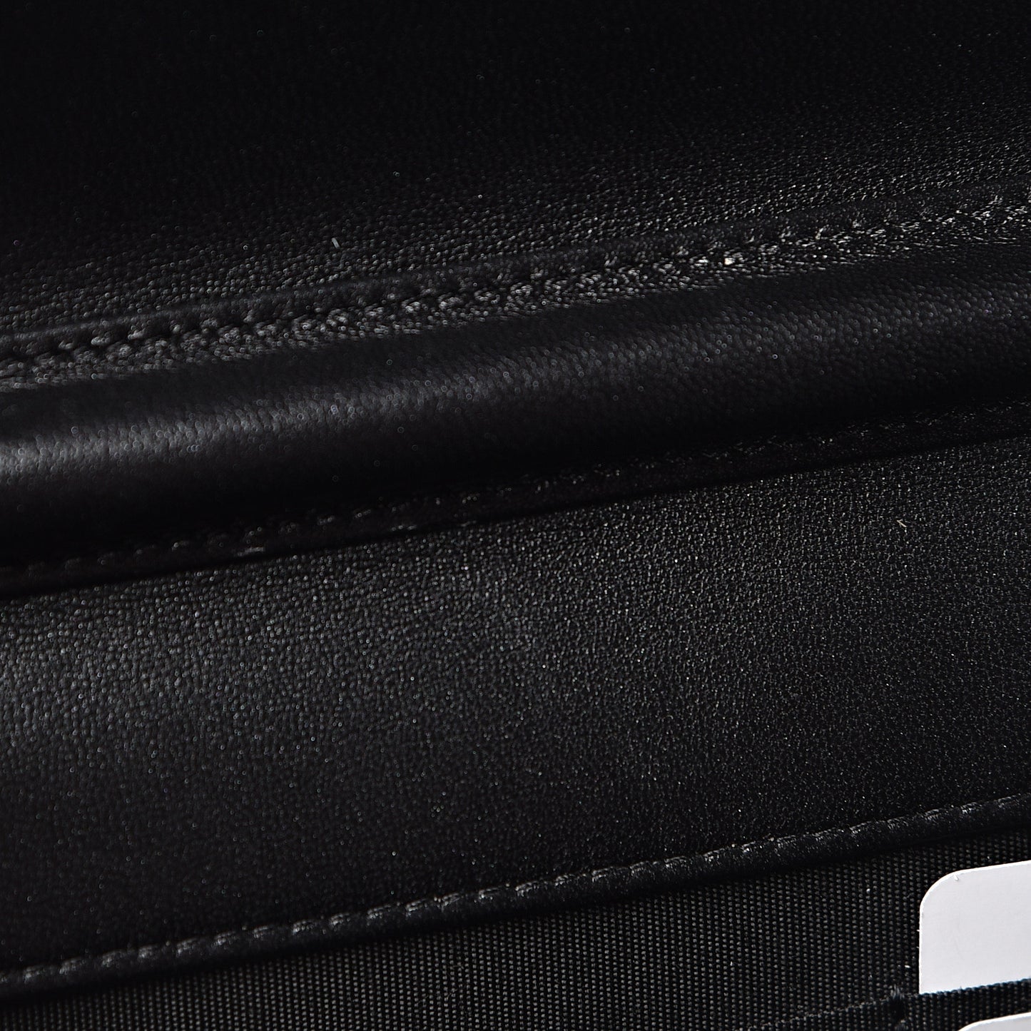 Patent Calfskin Quilted Boy Wallet On Chain WOC Black