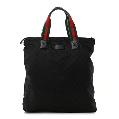 Gucci GG Monogram Large Web Handle Vertical Tote Black 1 of 11