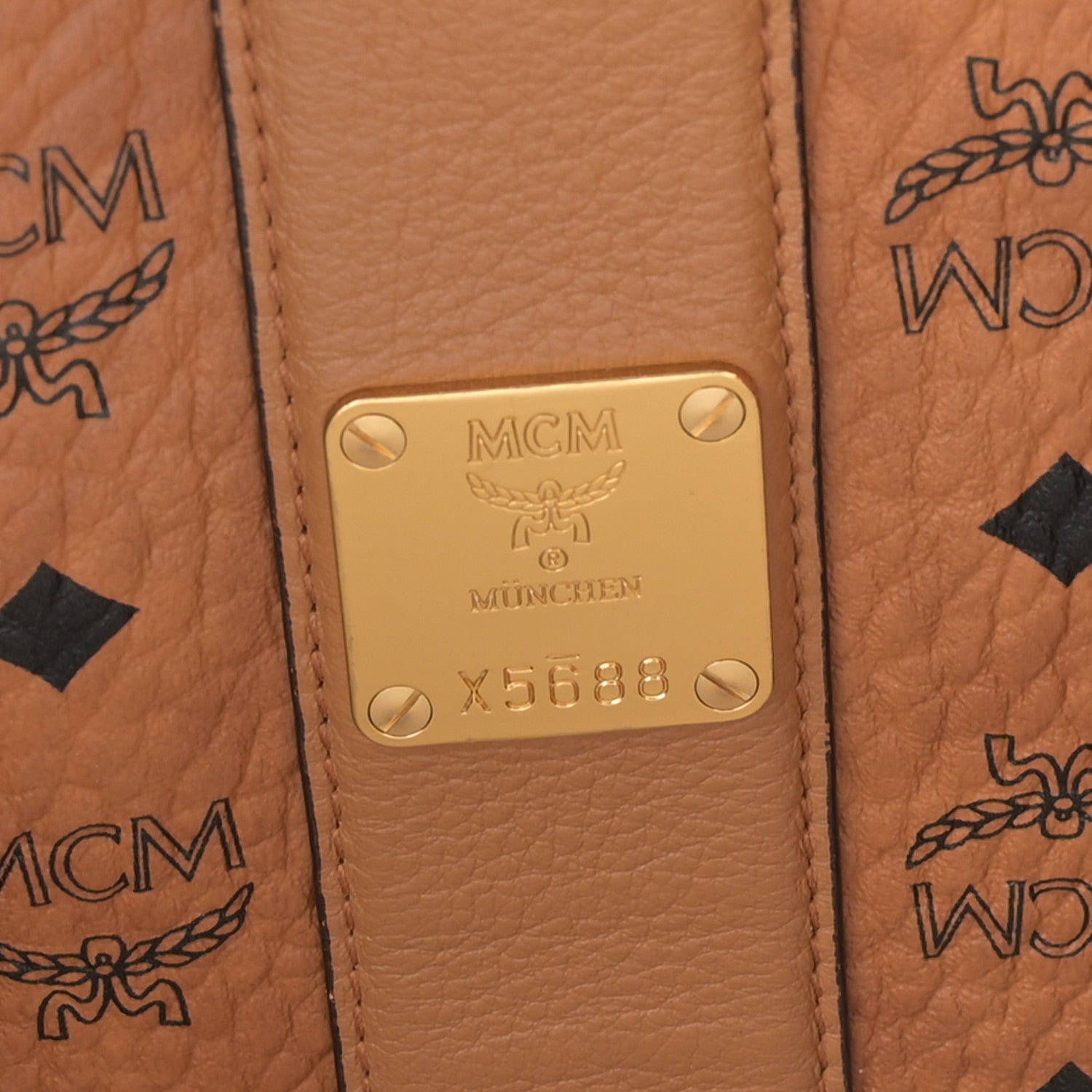 MCM Visetos Medium Liz Reversible Shopper Tote Cognac 12 of 18