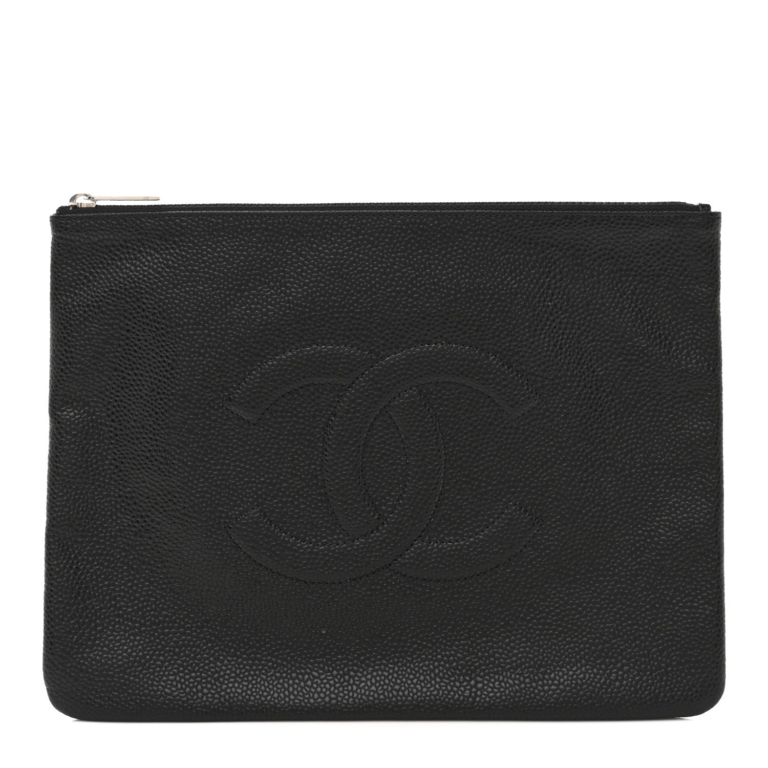 Chanel Caviar Timeless CC Cosmetic Pouch Black 1 of 8