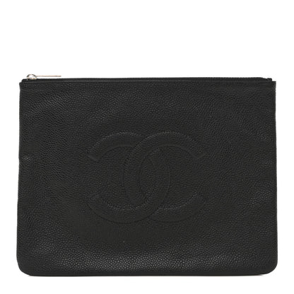 Chanel Caviar Timeless CC Cosmetic Pouch Black 1 of 8