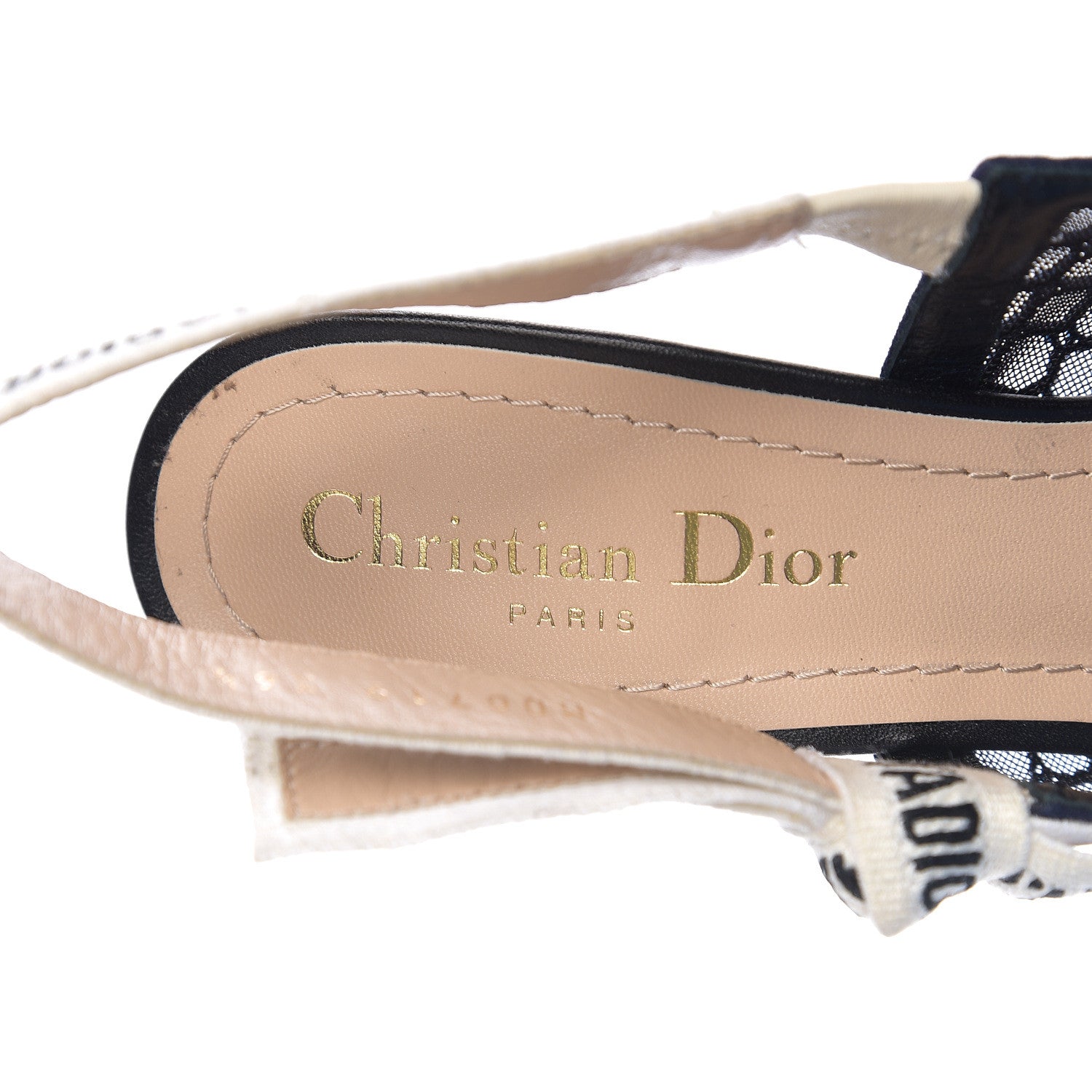 Christian Dior Resille Lambskin Ribbon J'Adior Slingback 100mm Pumps 36.5 Indigo Blue 7 of 9
