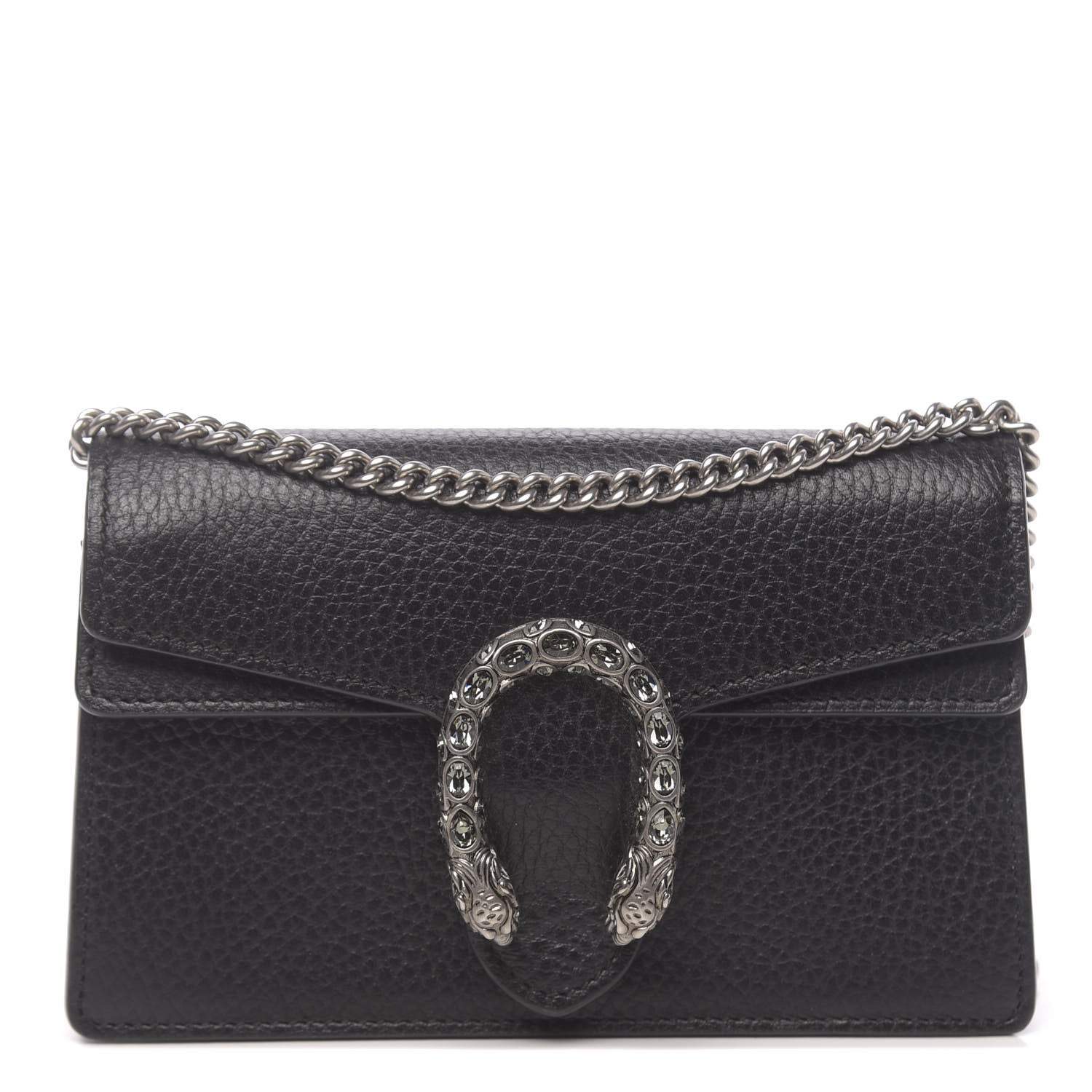 Gucci Calfskin Super Mini Dionysus Shoulder Bag Black 1 of 10