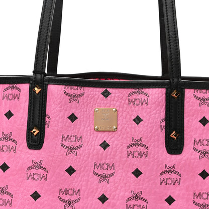 MCM Visetos Medium Project Reversible Shopper Tote Pink 11 of 15