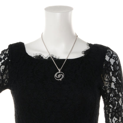 Bulgari BVLGARI Stainless Steel 18K White Gold Black Onyx Optical Illusion Pendant Necklace 2 of 6