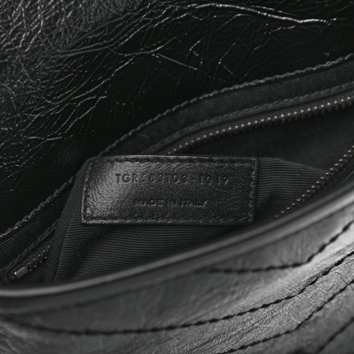 Crinkled Calfskin Matelasse Monogram Niki Chain Wallet Black