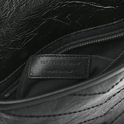 Saint Laurent Crinkled Calfskin Matelasse Monogram Niki Chain Wallet Black 7 of 12