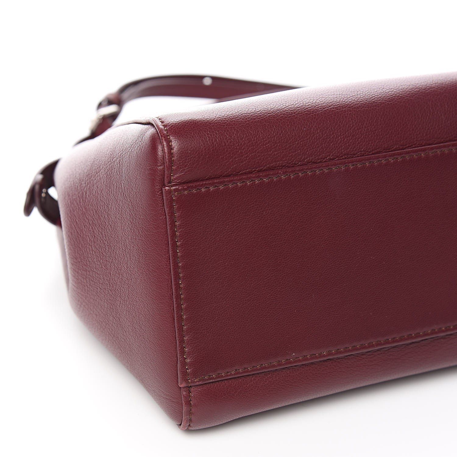 Fendi Nappa Mini Peekaboo Iconic Satchel Bordeaux 9 of 15