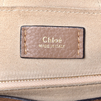 Chloe Grained Calfskin Hayley Double Carry Satchel Nut 7 of 9