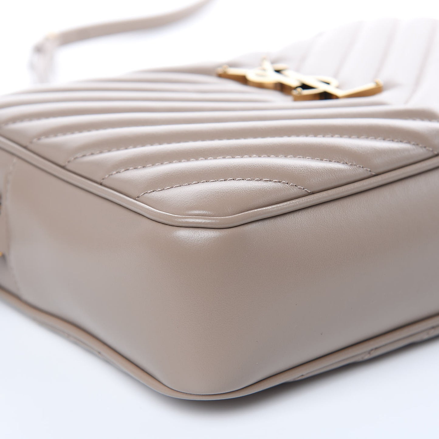Calfskin Matelasse Monogram Lou Camera Bag Dusty Grey