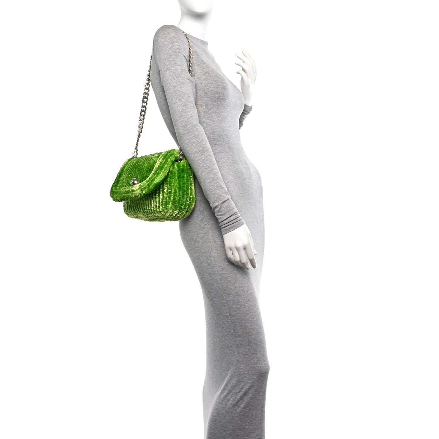Bottega Veneta Chenille Corduroy Small Shoulder Bag Caterpillar 2 of 11