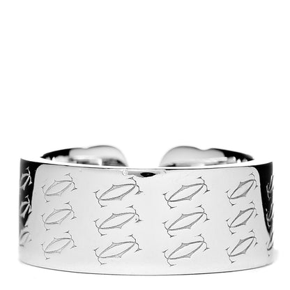 Cartier 18K White Gold C De Christmas Ring 49 5 3 of 6