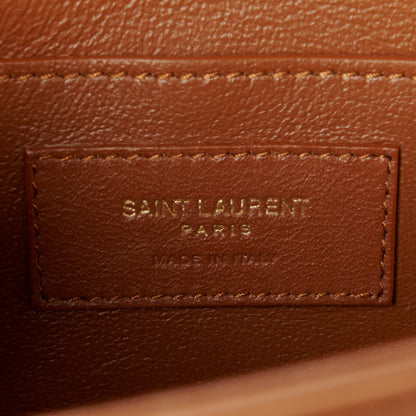 Saint Laurent Raffia Calfskin Small Solferino Satchel Beige Brick 6 of 10
