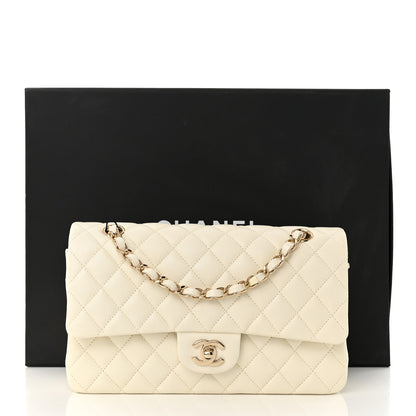 Chanel Caviar Quilted Medium Double Flap White 11 of 11
