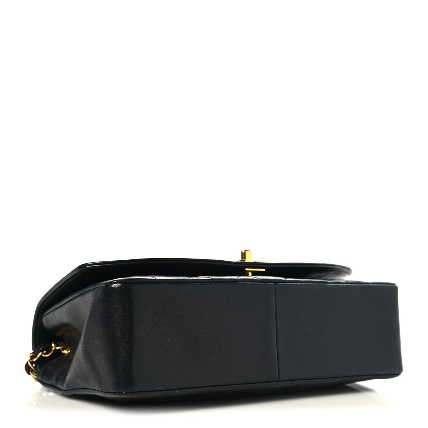 Lambskin Quilted Medium Single Flap Black