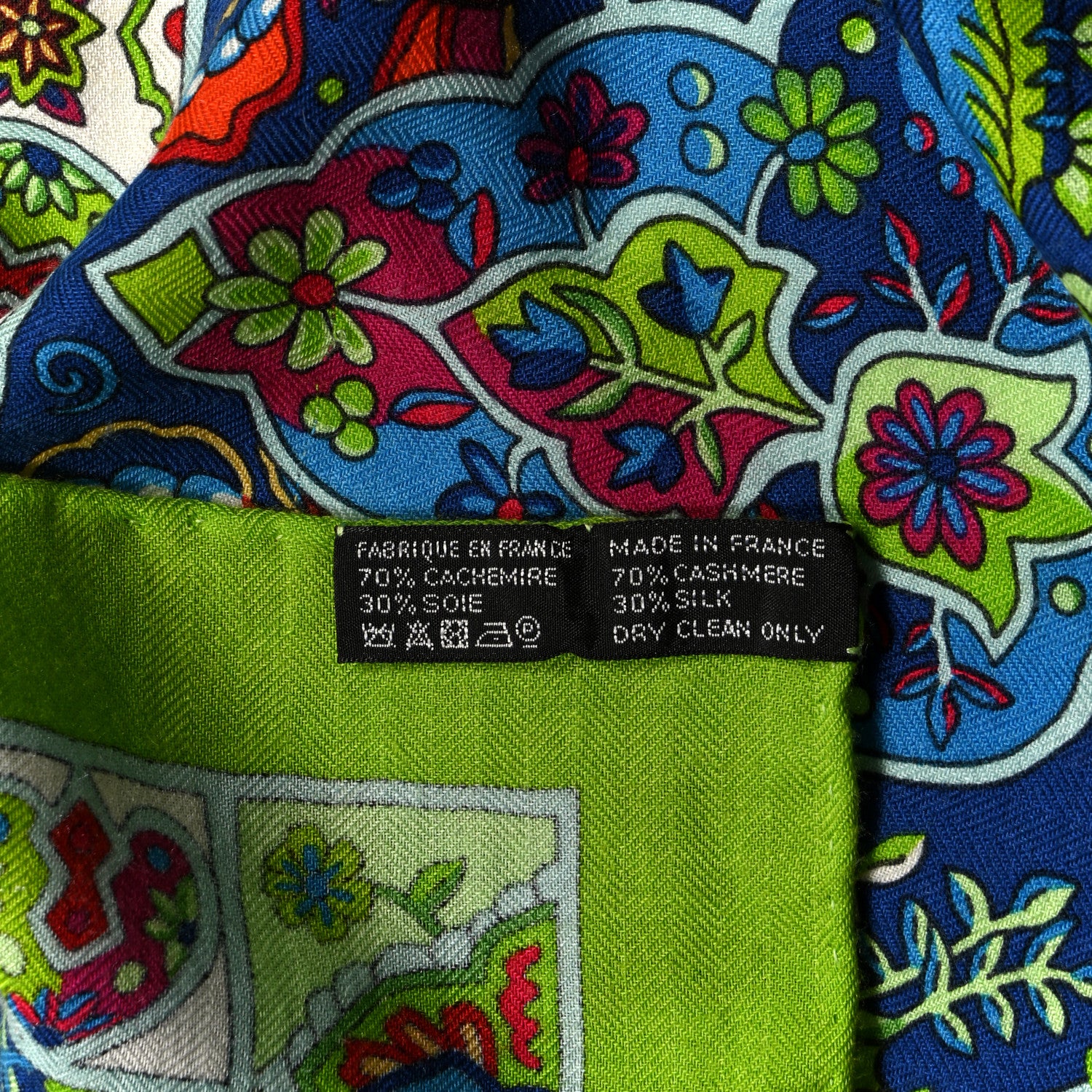 Hermes Cashmere Silk Au Pays Des Oiseaux Fleurs Shawl 140 3 of 7