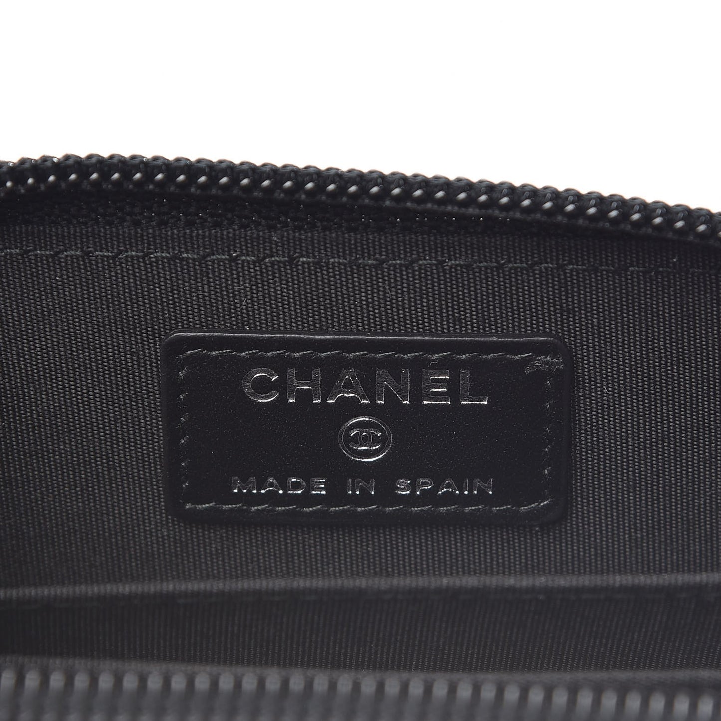 Caviar Quilted Boy Zip Around Coin Purse Wallet Black