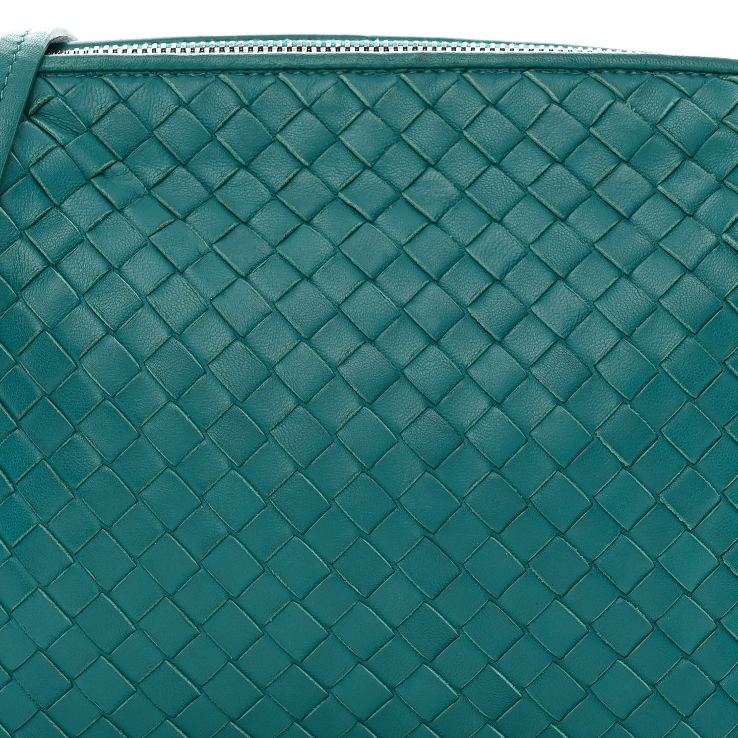 Nappa Intrecciato Nodini Crossbody Messenger Mallard