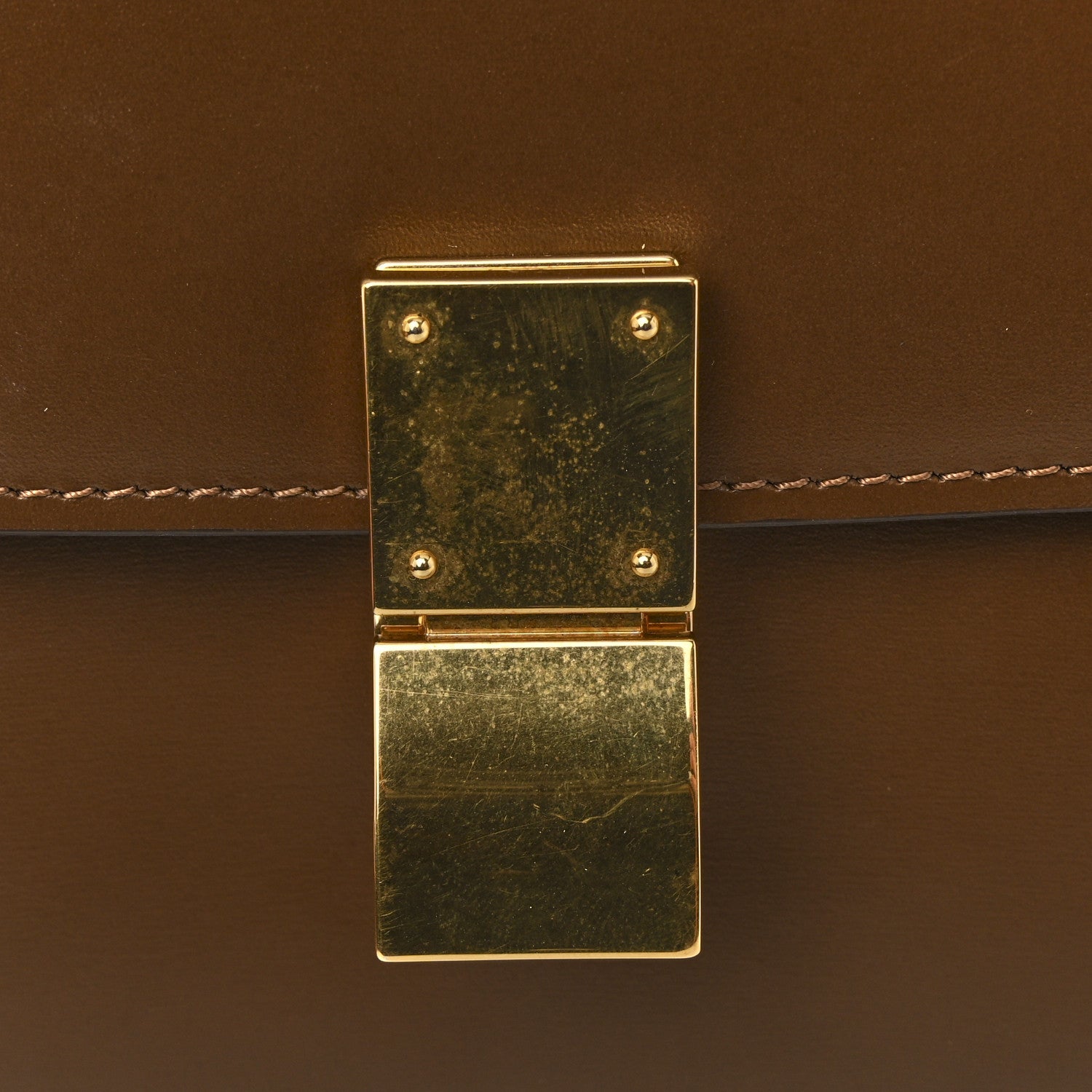 Celine Box Calfskin Teen Classic Box Flap Bag Camel 11 of 14