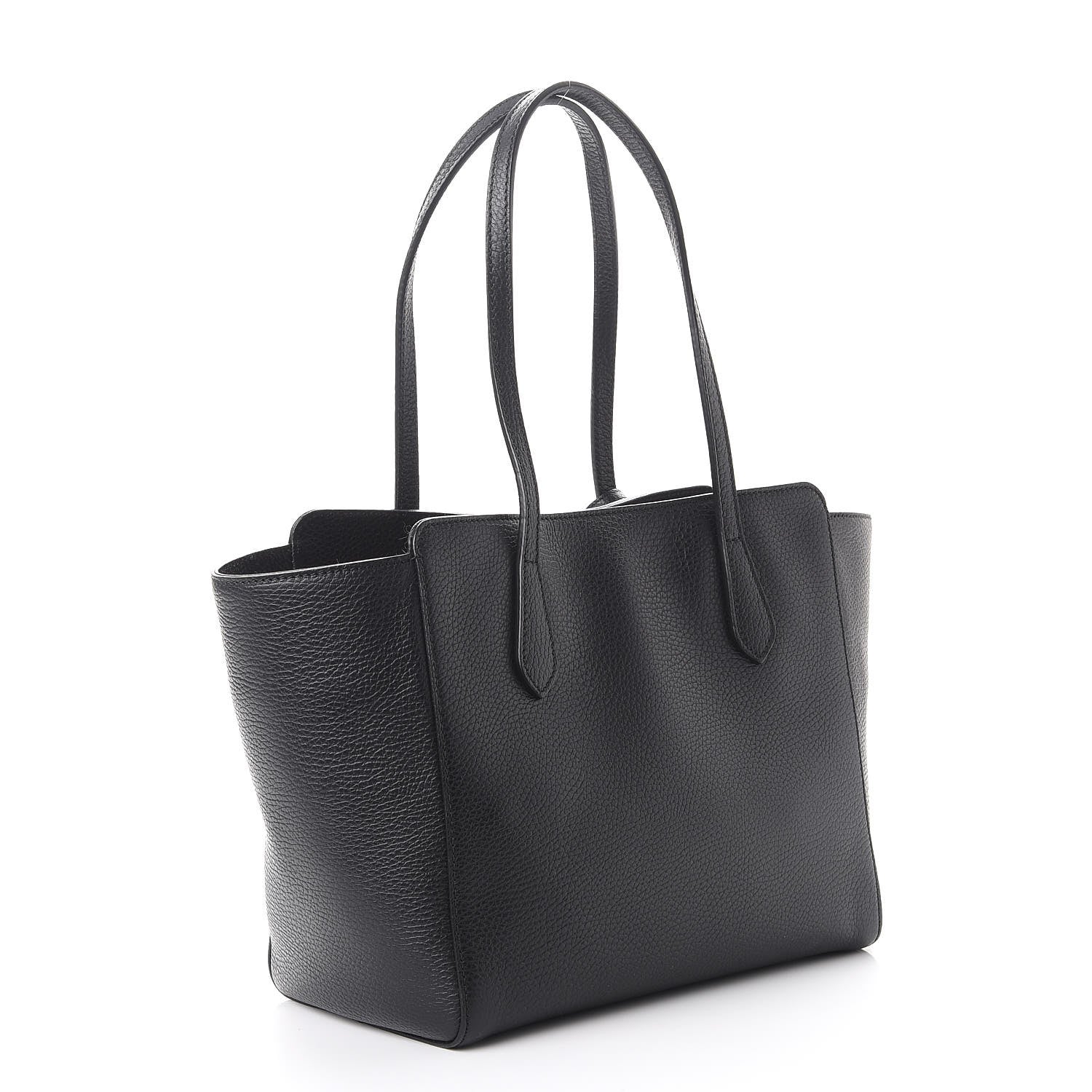 Gucci Pebbled Calfskin Small Swing Tote Black 3 of 7