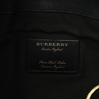 Burberry Derby Calfskin House Check Cornwall Hobo Black 6 of 10