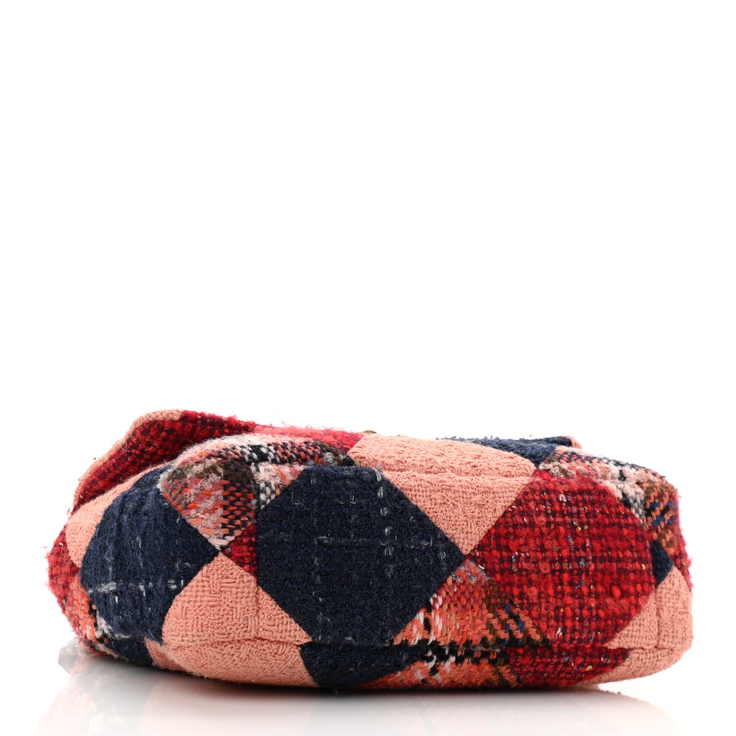 Chanel Tweed Quilted Medium Chanel 19 Flap Red Navy Multicolor 4 of 10