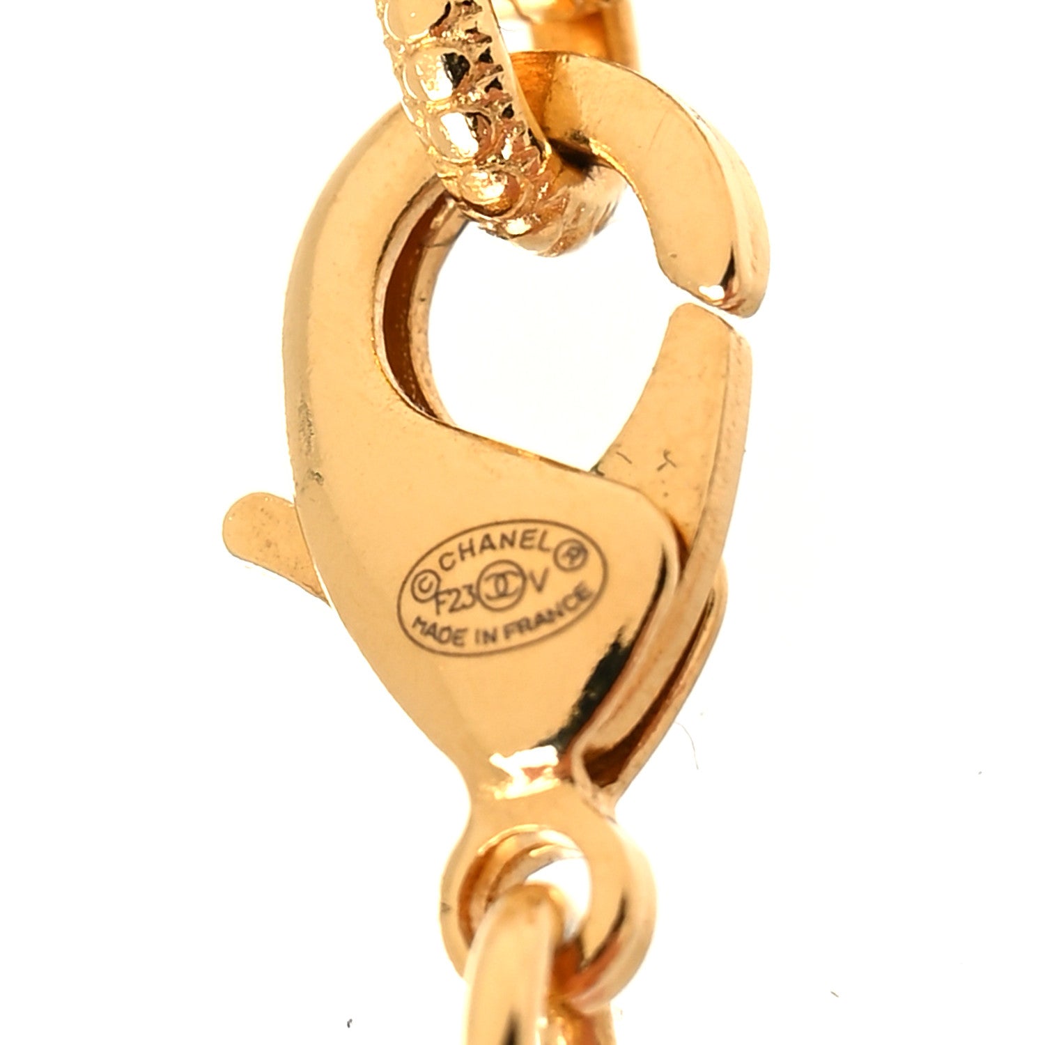 Chanel Crystal Chain Link CC Choker Necklace Gold 5 of 5