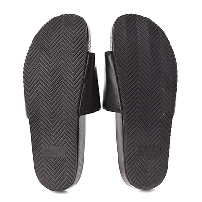 Saint Laurent Lambskin Joan Slide Sandals 39 Black 7 of 14