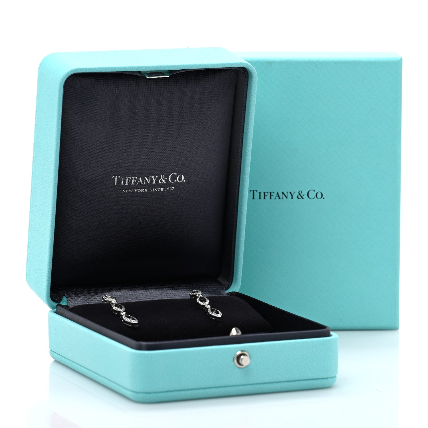 Tiffany Platinum Diamond Marquise Drop Earrings 5 of 5