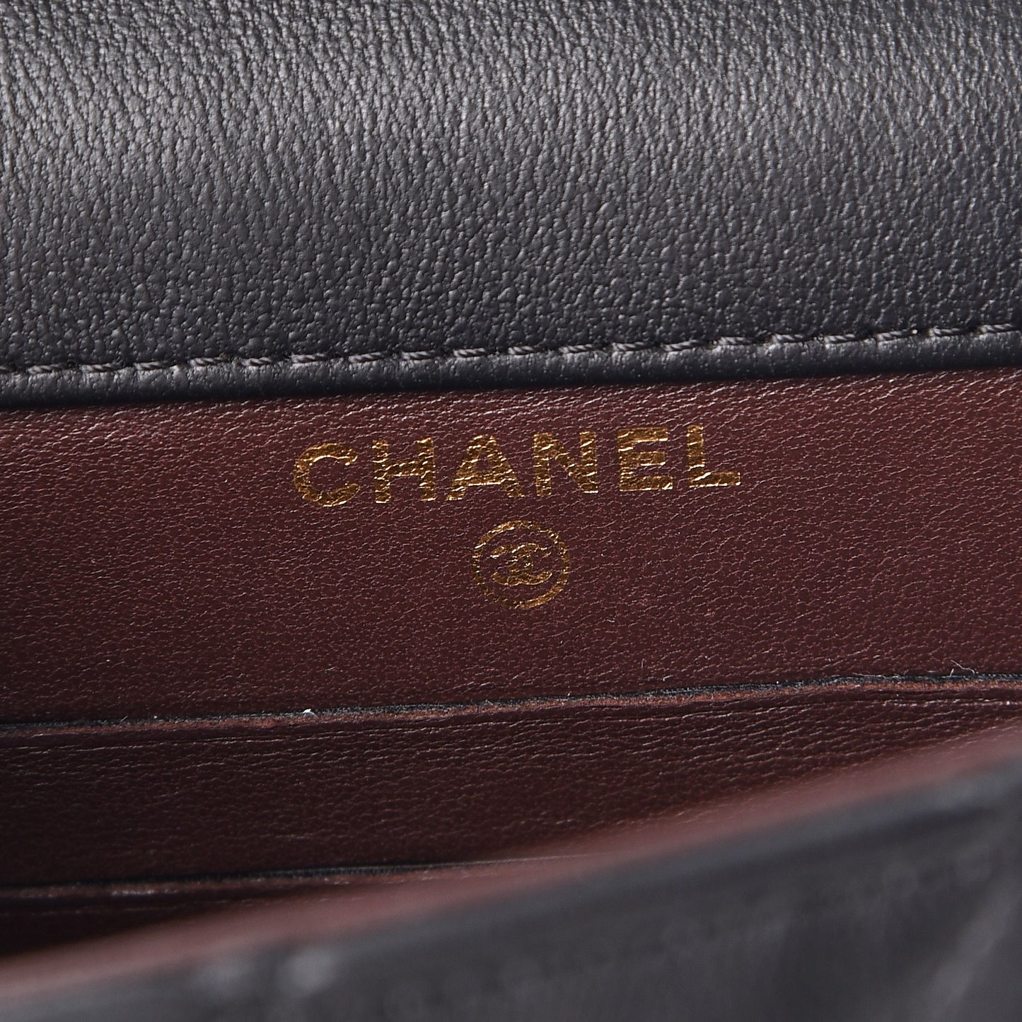 Lambskin Quilted Extra Mini Wallet On Chain WOC Black