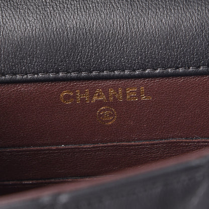 Chanel Lambskin Quilted Extra Mini Wallet On Chain WOC Black 7 of 10