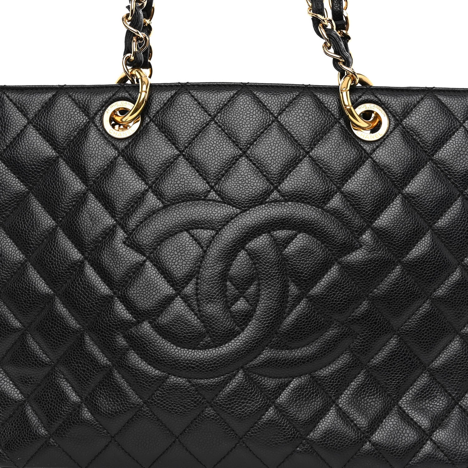 Chanel Caviar Quilted Grand Shopping Tote GST Black 7 of 9