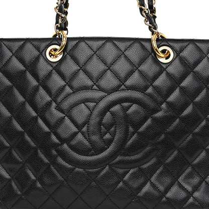 Chanel Caviar Quilted Grand Shopping Tote GST Black 7 of 9