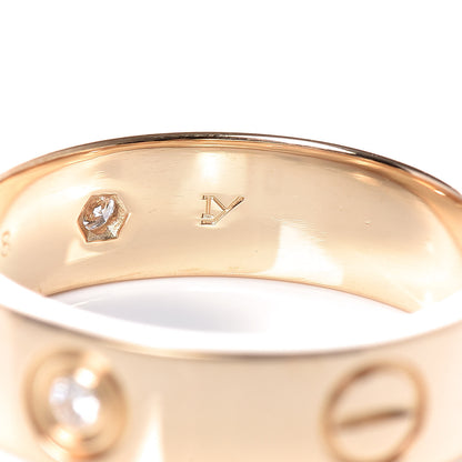 Cartier 18K Yellow Gold 3 Diamond 5.5mm LOVE Ring 55 7.25 6 of 6