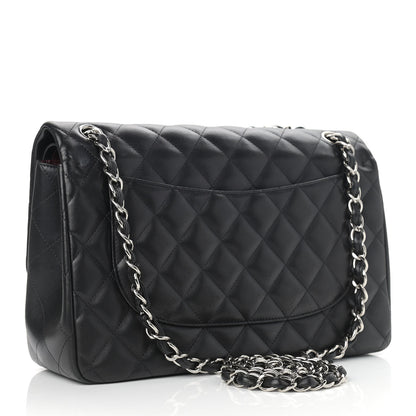 Chanel Lambskin Quilted Jumbo Double Flap Black 3 of 13