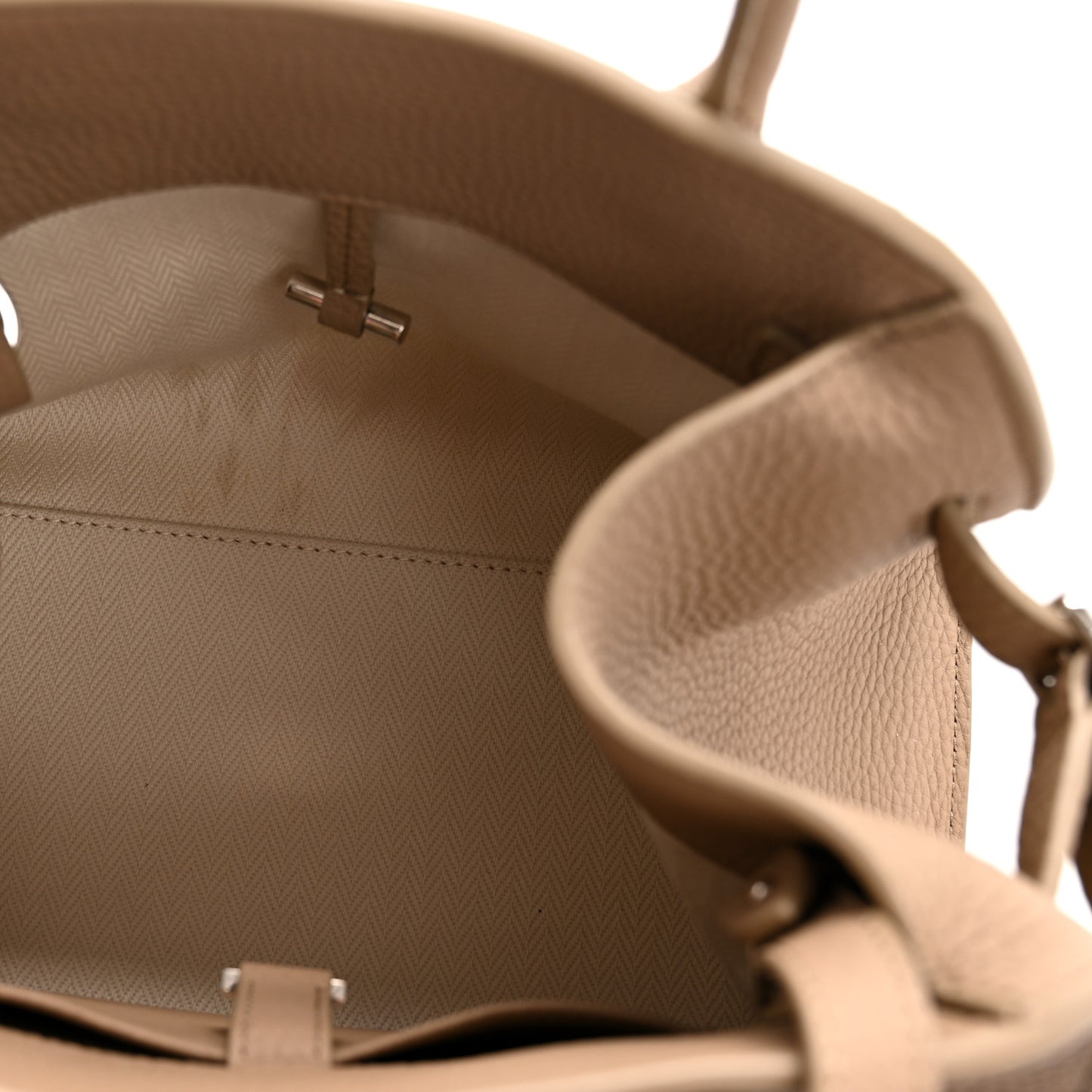 Grained Calfskin Soft Margaux 10 Bag Dark Taupe