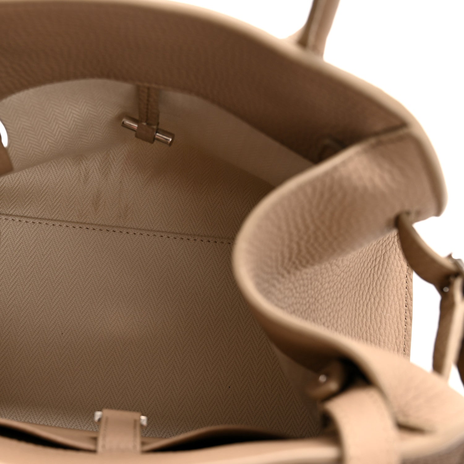 The Row Grained Calfskin Soft Margaux 10 Bag Dark Taupe 5 of 10