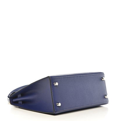 Hermes Epsom Kelly Sellier 25 Bleu Encre 3 of 10