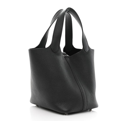 Hermes Taurillon Clemence Picotin Lock 18 PM Black 3 of 13