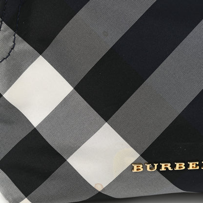 Burberry Nylon Nova Check Zip Top Pouch Indigo Blue 8 of 8