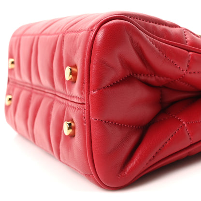Versace Nappa Trapuntata Small Medusa '95 Tote Bag Lipstick Red 19 of 19