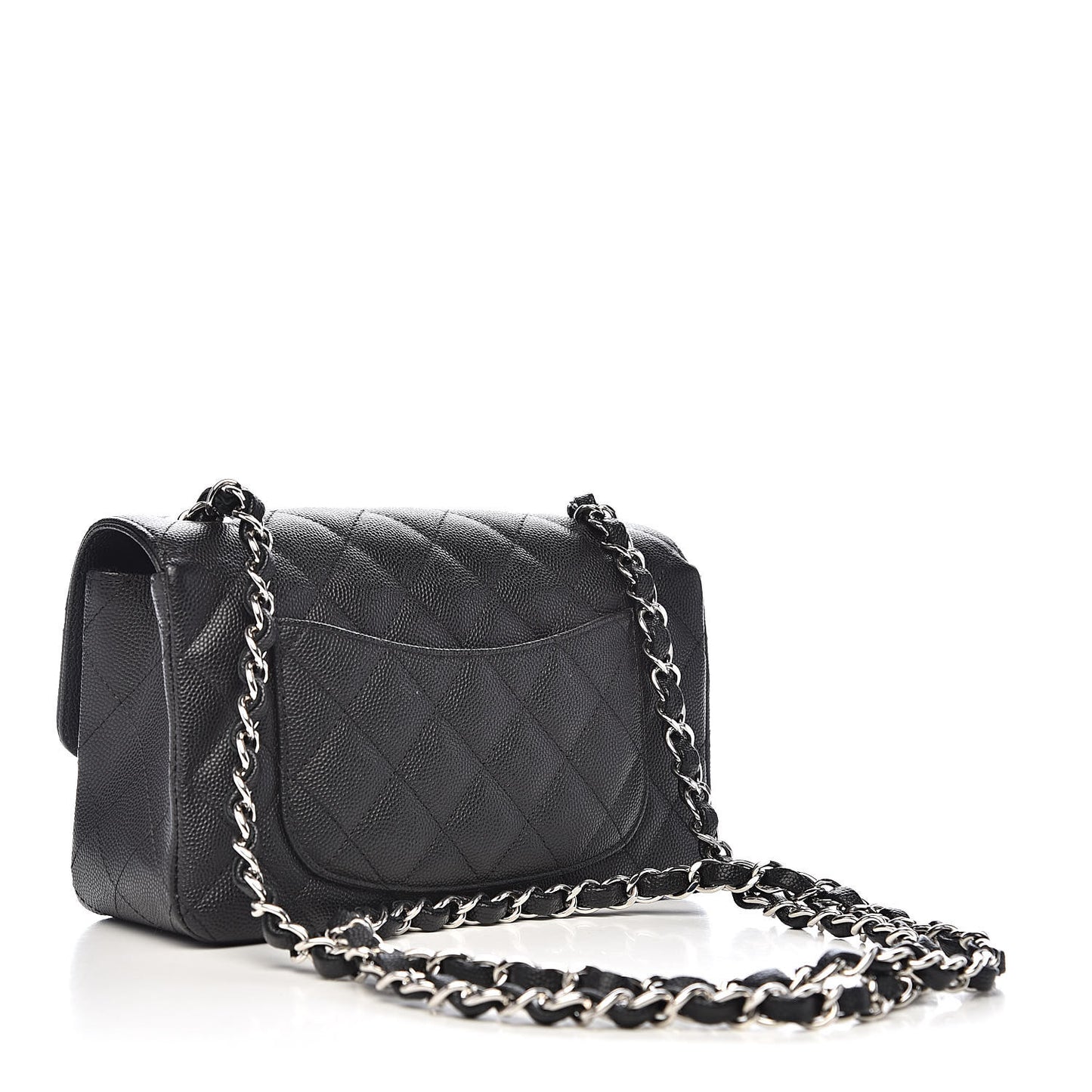 Caviar Quilted Mini Rectangular Flap Black